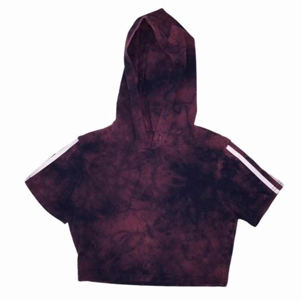 Custom Bleached Hoodie Crop Top